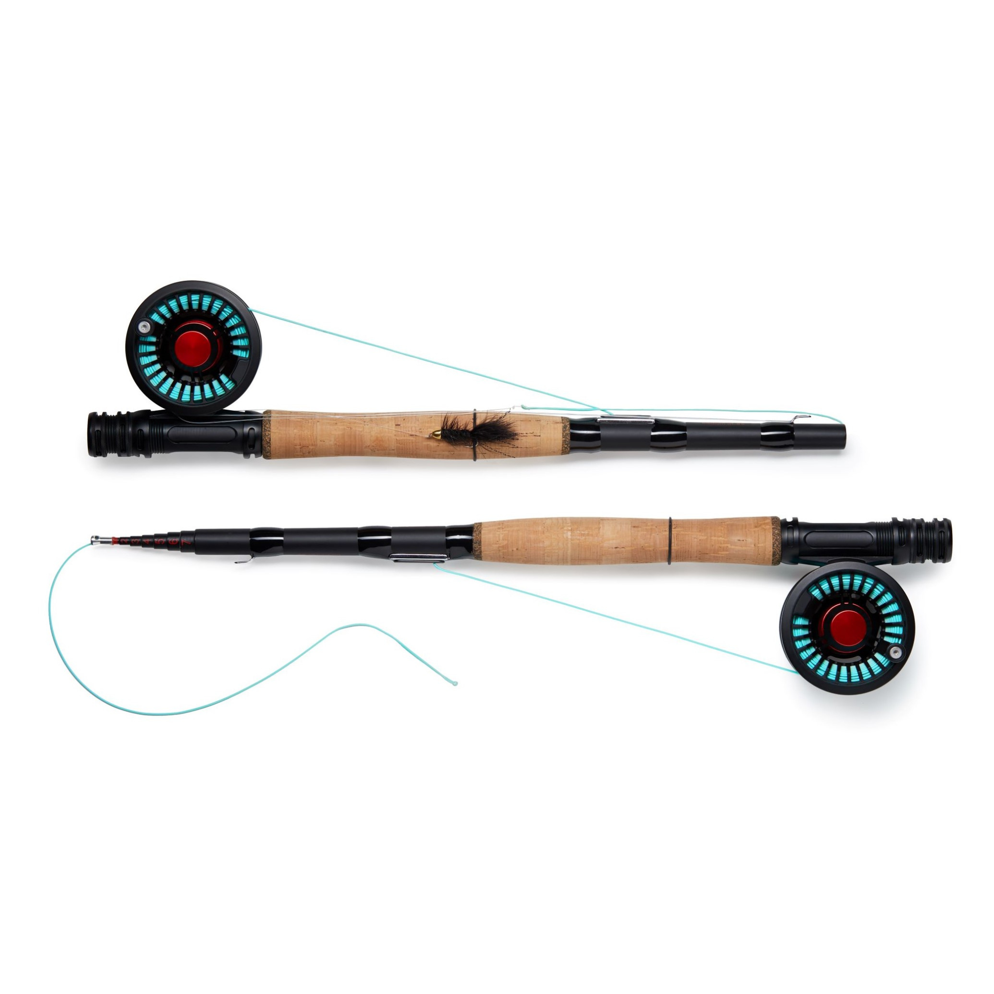 compact fly fishing rod Aventik Whisperer 4 Pieces, 6FT 0/1/2/3wt, 7FT 3/4wt, 24T Corbon Fiber Fast Action Super Freshwater Ultra Light Fly Rod with Cordura Rod Tube (6'1'' LW0/1) : Sports which is reminiscent of a switch rod RIFFLE Daily Compact Fly Fishing
