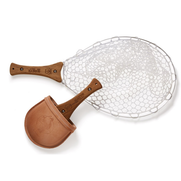 Collapsible Insta-Net Clear Silicone & Leather Pouch