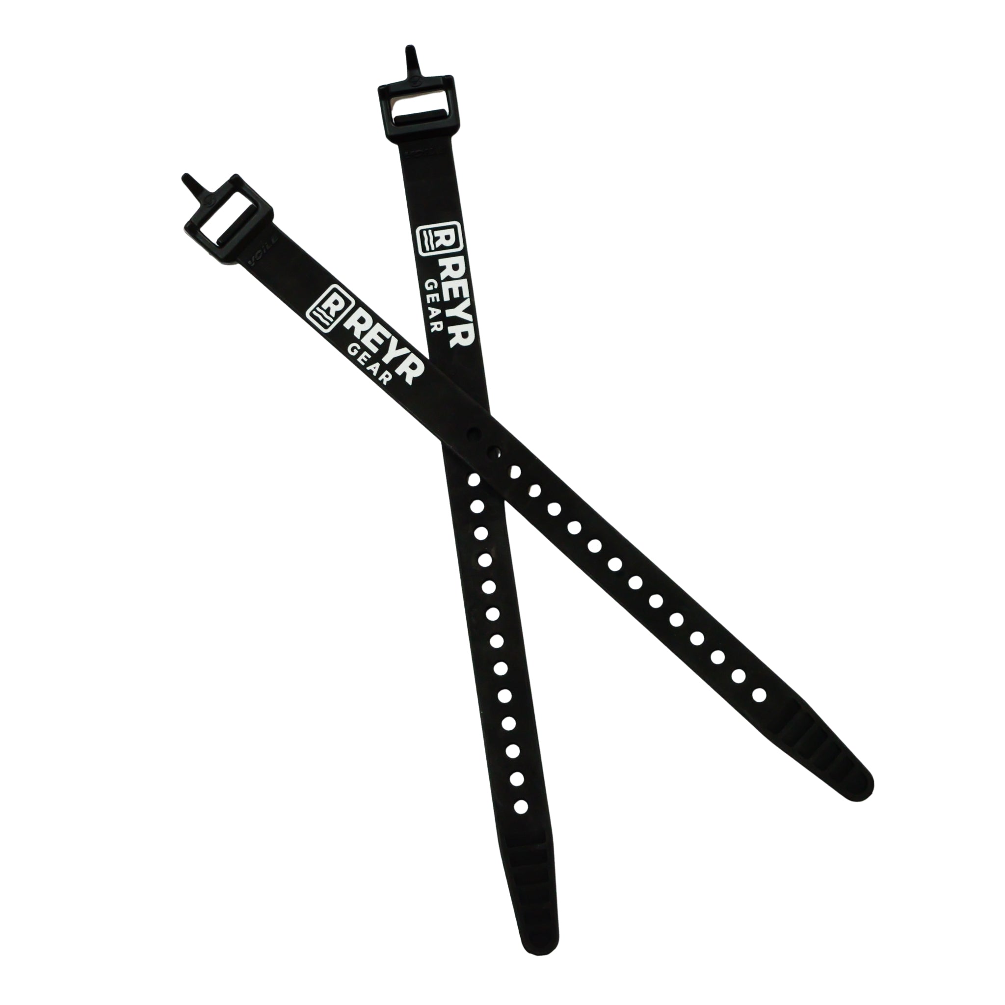 Black REYR gear strap on a white background