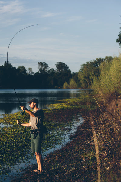 Action is shown on our telescoping travel fly rod 